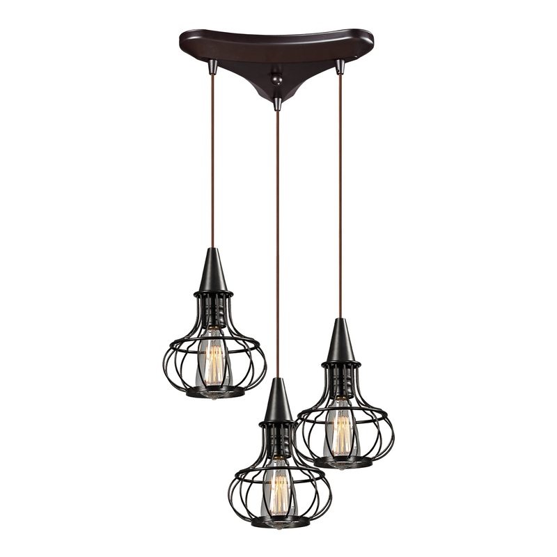 ELK SHOWROOM 14191/3 Yardley 10'' Wide 3-Light Mini Pendant - Oil Rubbed Bronze