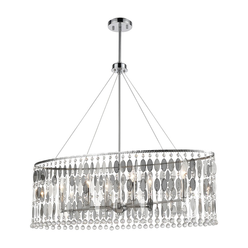 ELK SHOWROOM 15383/6 Chamelon 36'' Wide 6-Light Chandelier - Polished Chrome