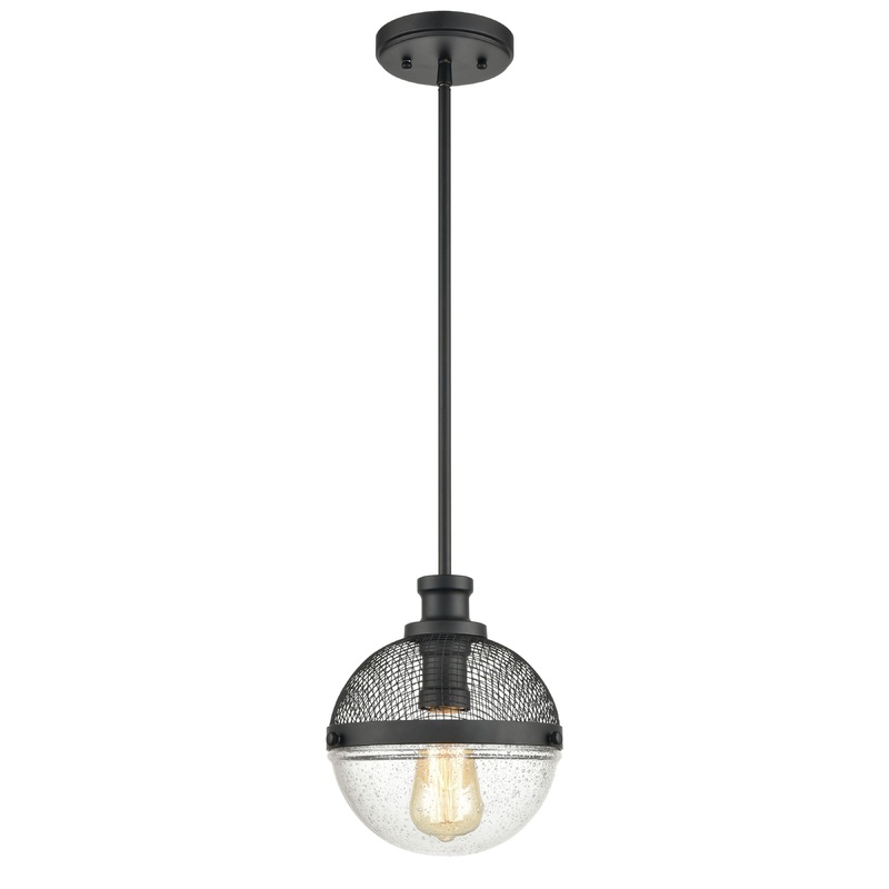 ELK SHOWROOM 15565/1 Calabria 9'' Wide 1-Light Mini Pendant - Matte Black