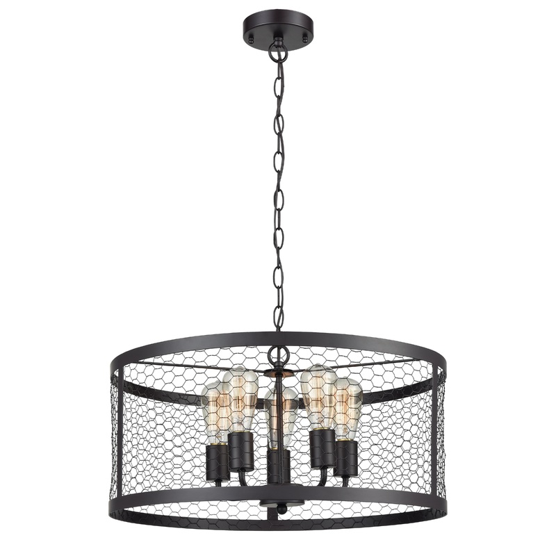 MARKETPLACE 1217-1010 Grange 21'' Wide 5-Light Chandelier - Oil Rubbed Bronze