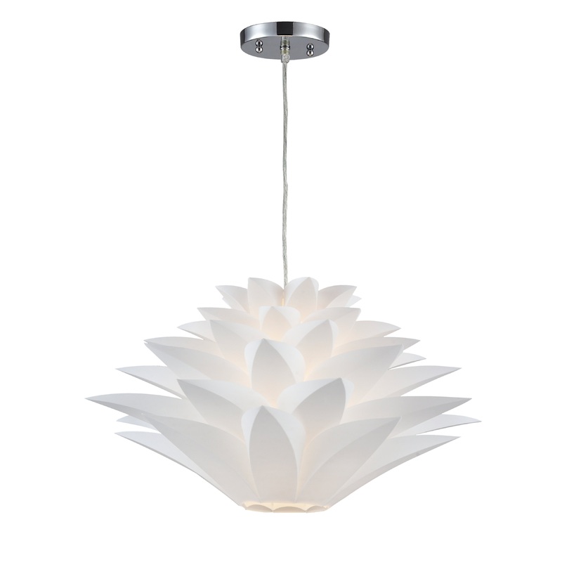 MARKETPLACE 143-001 Inshes 20'' Wide 1-Light Pendant - White