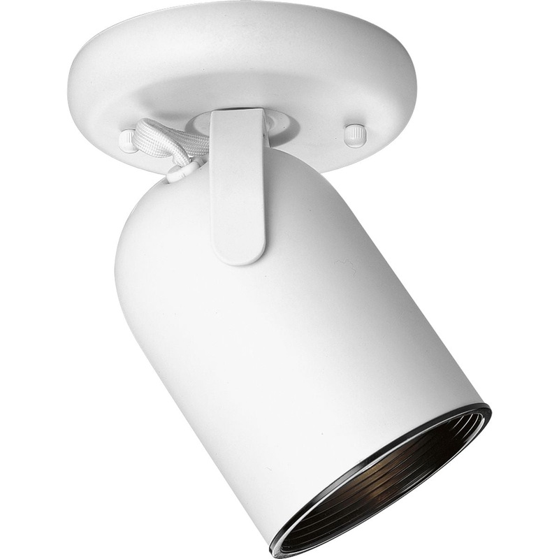 PROGRESS LIGHTING P6147-30 One-Light Multi Directional Roundback Wall/Ceiling Fixture in White