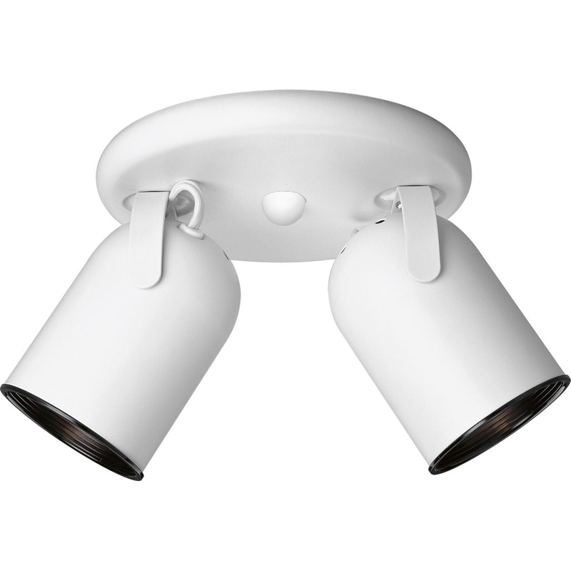 PROGRESS LIGHTING P6149-30 Two-Light Multi Directional Roundback Wall/Ceiling Fixture in White
