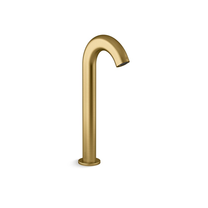 KOHLER K-103B86-SANA-2MB Oblo Tall Touchless Faucet With Kinesis Sensor Technology, Ac-Powered In Vibrant Brushed Moderne Brass