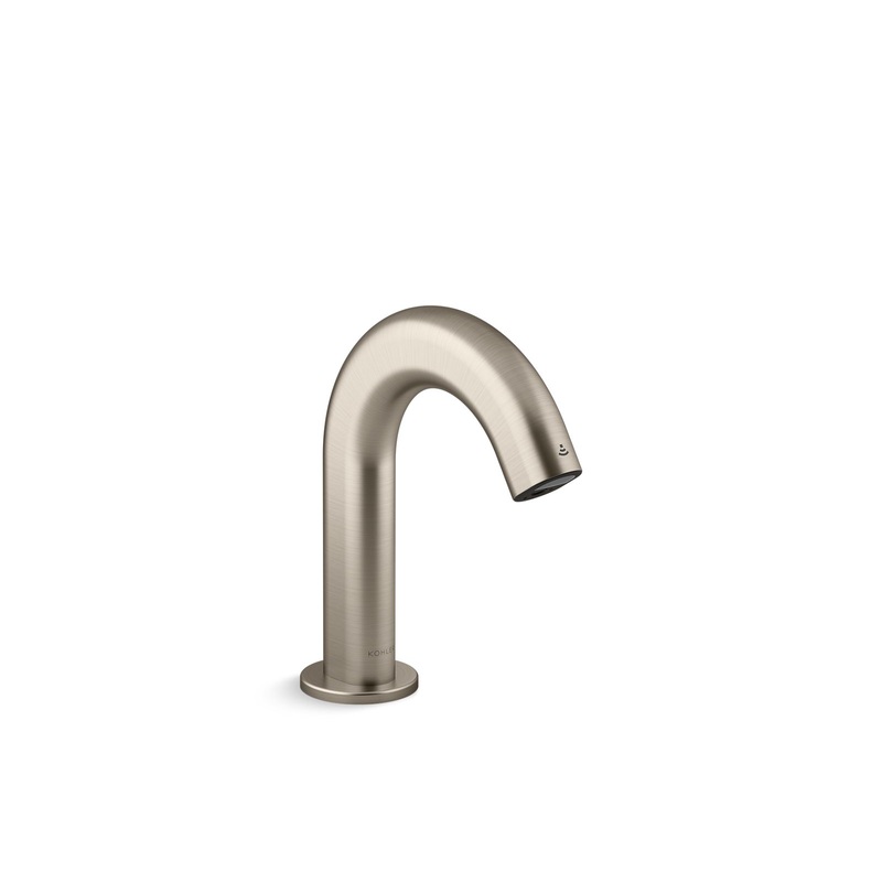 KOHLER K-103BB76-SBNA-BN Oblo Touchless Single-Hole Lavatory Faucet With Kinesis Sensor Technology, Ac-Powered, Less Drain, 0.5 Gpm In Vibrant Brushed Nickel