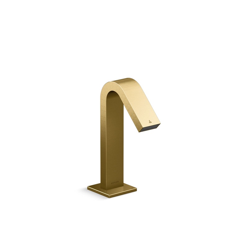 KOHLER K-103L76-SANL-2MB Loure Touchless Faucet With Kinesis Sensor Technology, Ac-Powered In Vibrant Brushed Moderne Brass