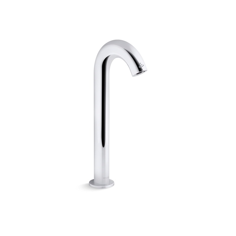 KOHLER K-106B87-SANA-CP Oblo Tall Touchless Faucet With Kinesis Sensor Technology And Temperature Mixer, Hybrid-Powered In Polished Chrome