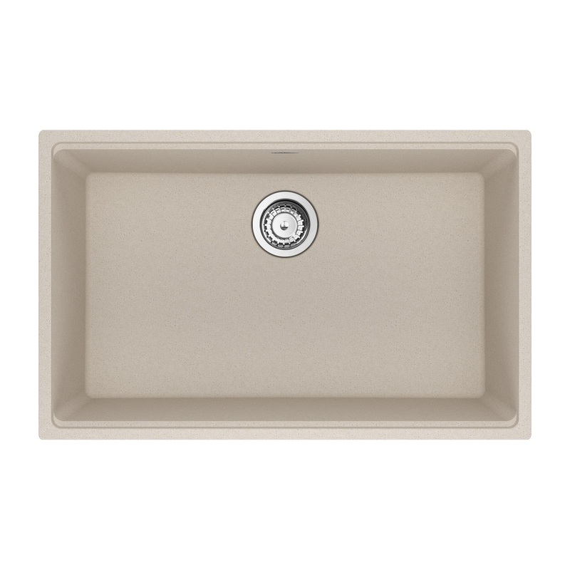 FRANKE MAG11028-CHA-S Maris Undermount 33-in x 22-in Granite Single Bowl Kitchen Sink in Champagne In Champagne