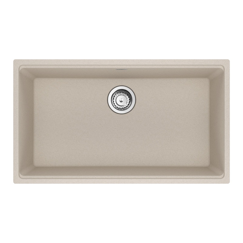 FRANKE MAG11029-CHA-S Maris Undermount 31-in x 17.81-in Granite Single Bowl Kitchen Sink in Champagne In Champagne