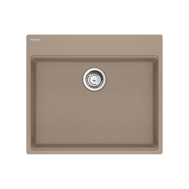 FRANKE MAG61023ADA-OYS-S Maris Topmount 25-in x 22-in Granite ADA Single Bowl Kitchen Sink in Oyster In Oyster