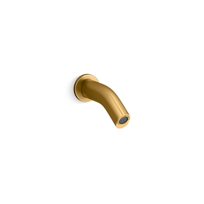 KOHLER K-123B16-SANA-2MB Oblo Wall-Mount Touchless Faucet With Kinesis Sensor Technology, Ac-Powered In Vibrant Brushed Moderne Brass