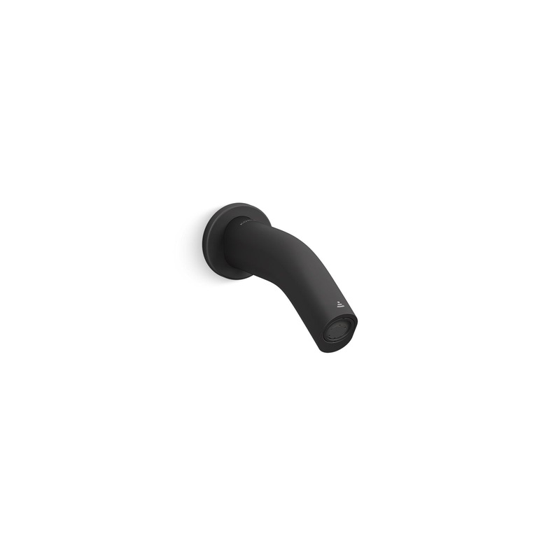 KOHLER K-123B16-SANA-BL Oblo Wall-Mount Touchless Faucet With Kinesis Sensor Technology, Ac-Powered In Matte Black