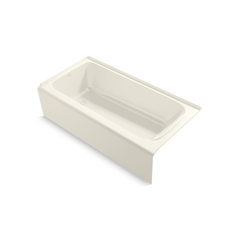 Kohler K-25834-LA-96 Avec 72 In. X 36 In. Alcove Bath, Left Drain In Biscuit