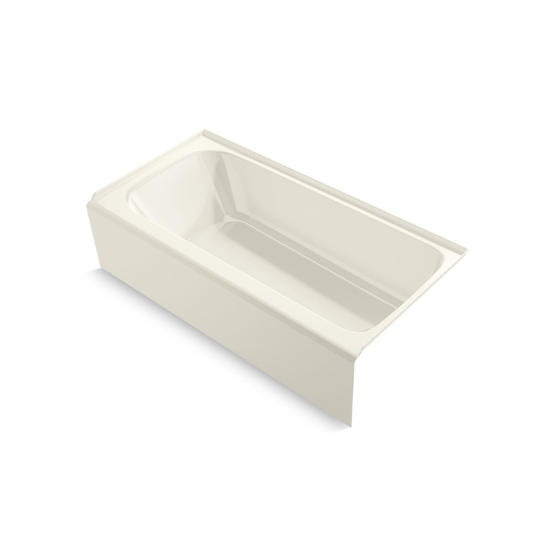 Kohler K-25834-RA-96 Avec 72 In. X 36 In. Alcove Bath, Right Drain In Biscuit