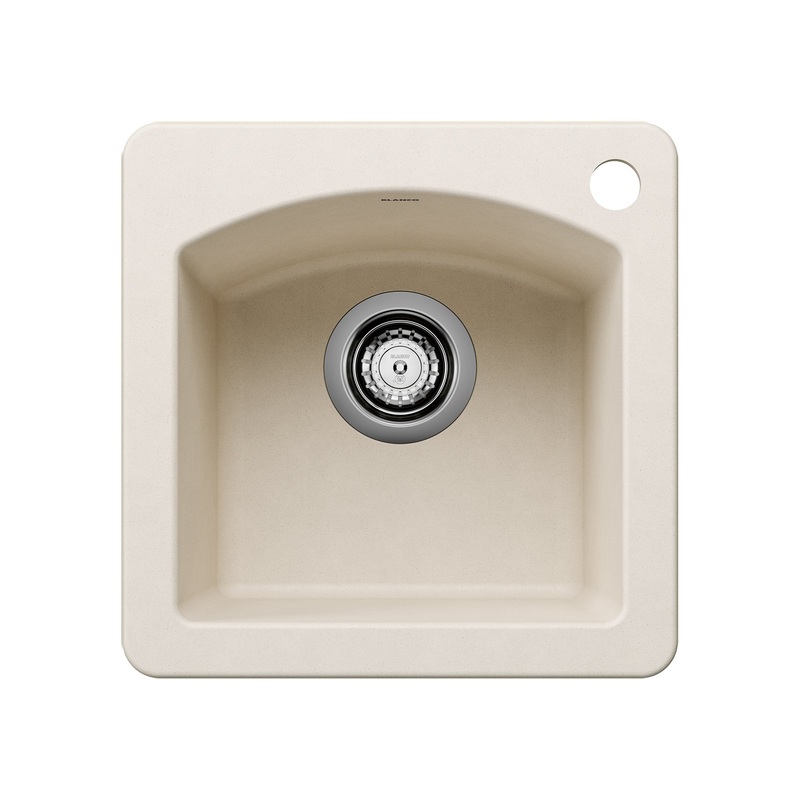 BLANCO 443070 Diamond Diamond SILGRANIT 15" Dual Mount Bar Sink - Soft White in Soft White