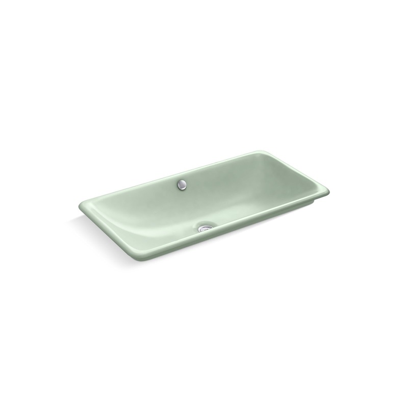 Kohler K-20212-PAG-42 Iron Plains 30 In. Rectangular Drop-In / Undermount / Vessel Bathroom Sink In Aspen Aspen