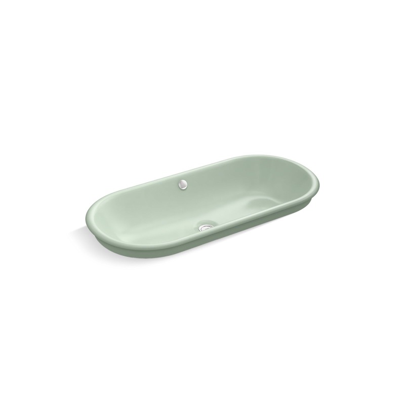 Kohler K-20213-PAG-42 Iron Plains 33 In. Oval Drop-In / Undermount / Vessel Bathroom Sink In Aspen Aspen