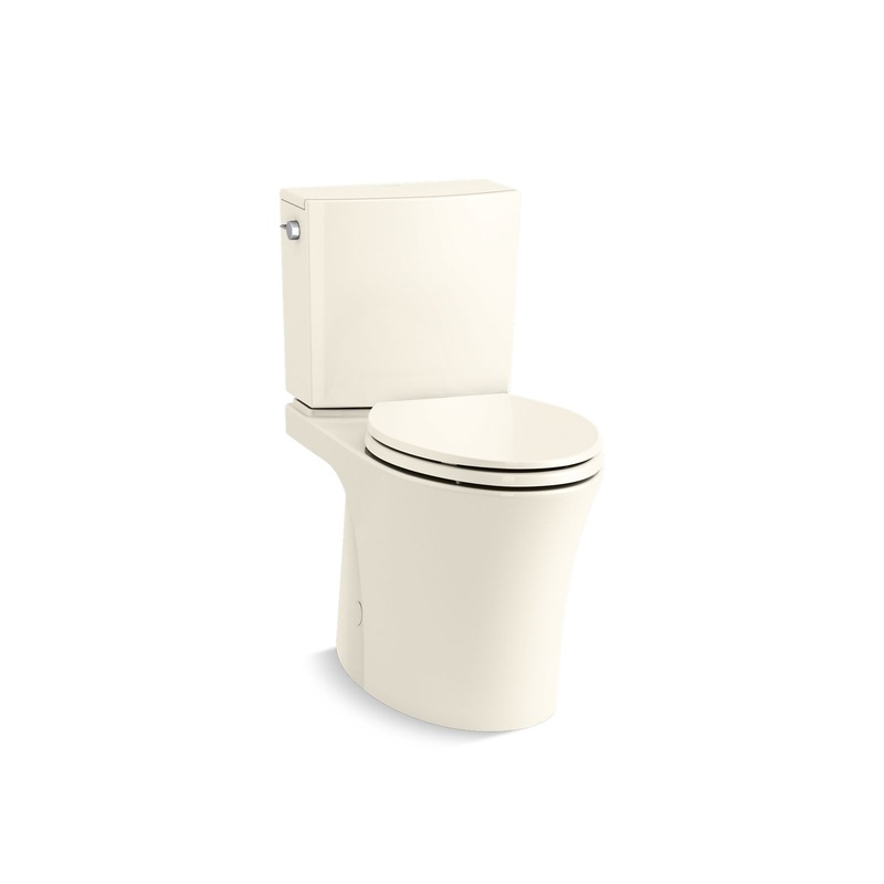 KOHLER K-28161-96 Veil Two-Piece Elongated Toilet With Skirted Trapway 1.28 GPF In Biscuit