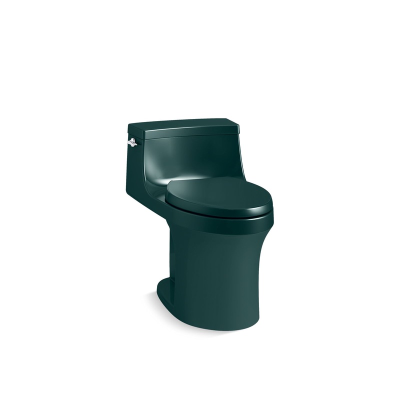 Kohler K-5172-17 San Souci One-Piece Compact Elongated Toilet With Concealed Trapway, 1.28 Gpf In Teal