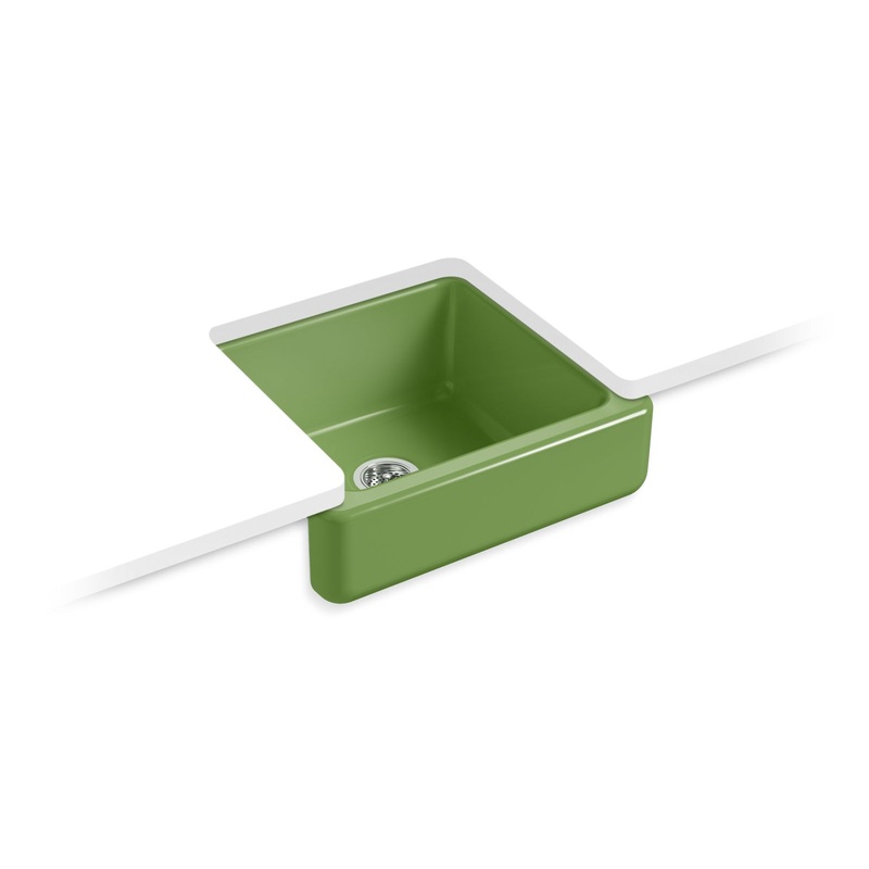 Kohler K-5664-34 Whitehaven 23-1/2 In. Undermount Single-Bowl Farmhouse Kitchen Sink In Fresh Green