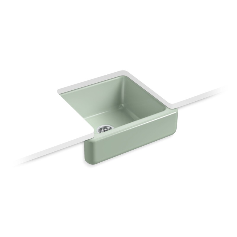 Kohler K-5664-42 Whitehaven 23-1/2 In. Undermount Single-Bowl Farmhouse Kitchen Sink In Aspen Green