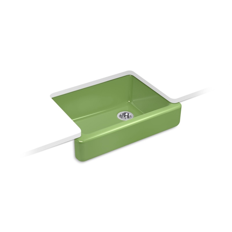 Kohler K-6486-34 Whitehaven 29-1/2 In. Undermount Single-Bowl Farmhouse Kitchen Sink In Fresh Green