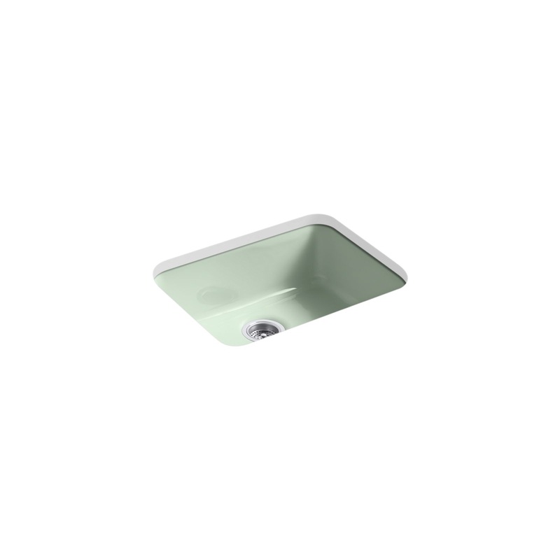 Kohler K-6585-42 Iron/Tones 24-1/4 In. Top-/Undermount Single-Bowl Bar Sink In Aspen Green