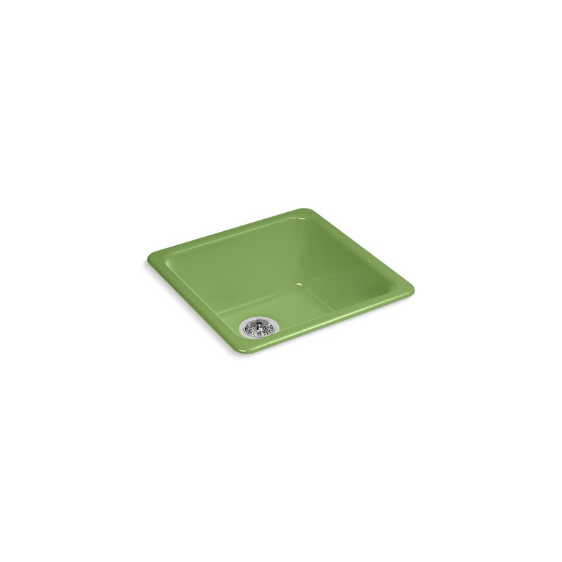 Kohler K-6587-34 Iron/Tones 21 In. Top-/Undermount Single-Bowl Bar Sink In Fresh Green