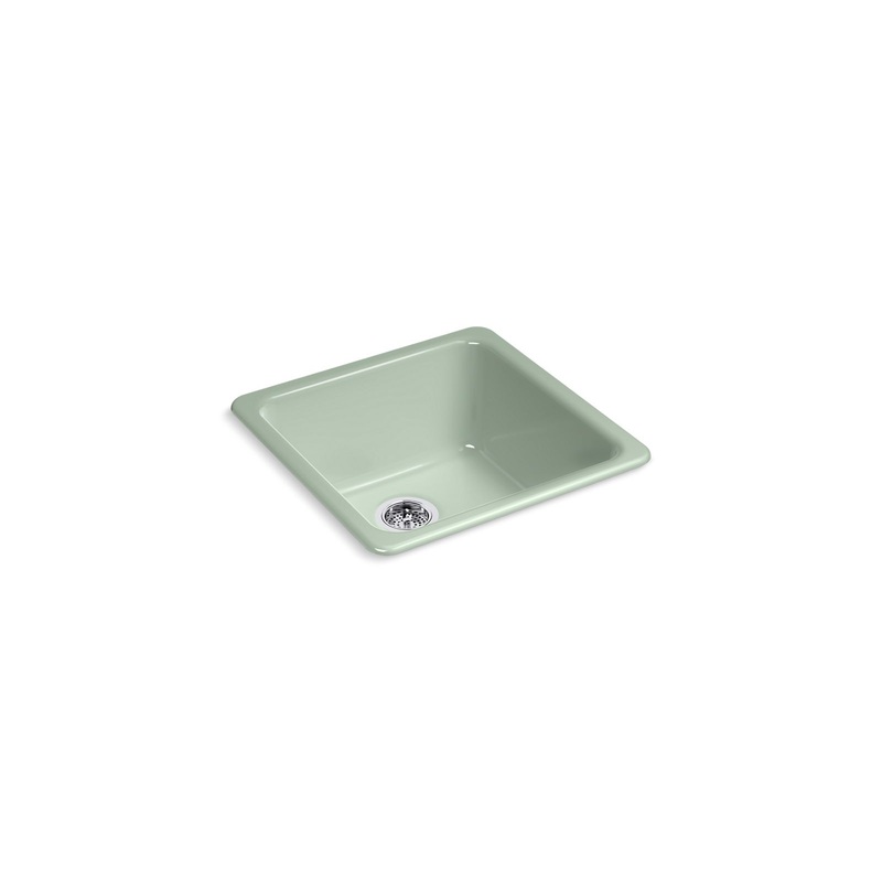 Kohler K-6587-42 Iron/Tones 21 In. Top-/Undermount Single-Bowl Bar Sink In Aspen Green