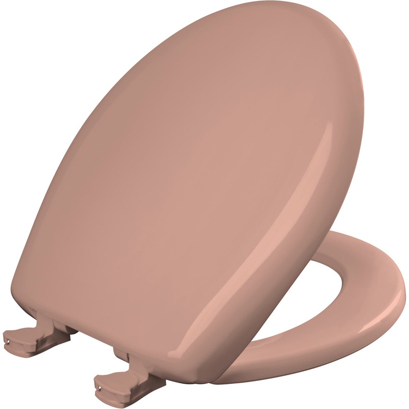 Bemis Round Plastic Toilet Seat in Wild Rose with STA-TITE Seat Fastening System, EasyClean and  WhisperClose Hinge
