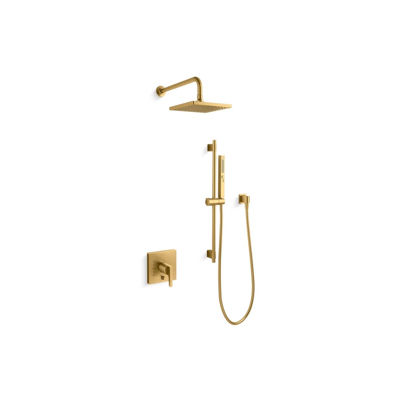 KOHLER K-26273-Y-2MB Honesty Rite-Temp Showering Kit 2.5 GPM In Vibrant Brushed Moderne Brass