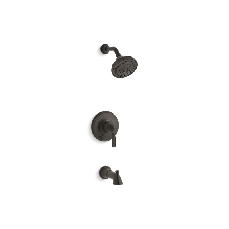 KOHLER K-R76258-4G-2BZ Worth Rite-Temp bath and shower trim with lever handle, 1.75 gpm In Oil-Rubbed Bronze