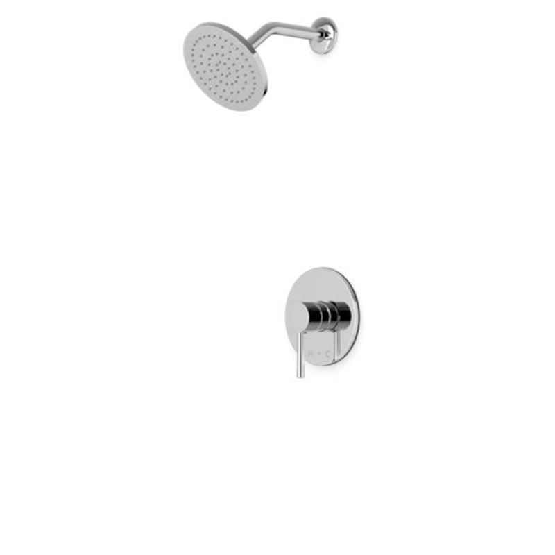 ARTOS TS151CH Trova Round Pressure Balance Shower Trim Kit with Rain Head Chrome