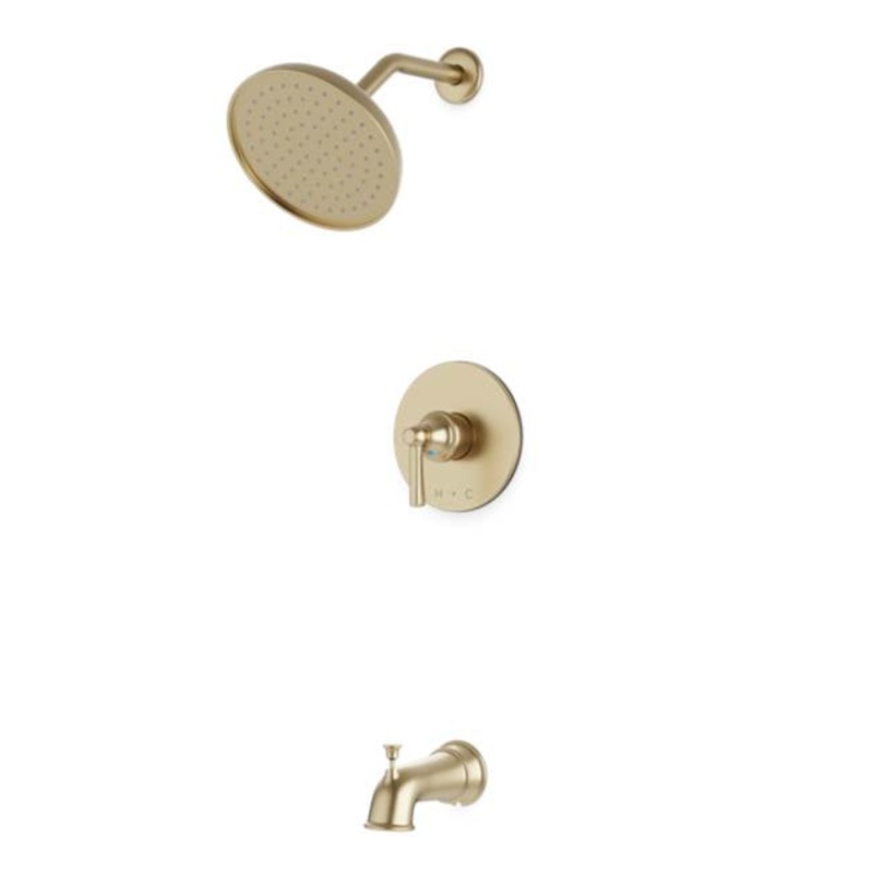 ARTOS TS182SB Trova Classic Pressure Balance Tub / Shower Trim Kit Satin Brass