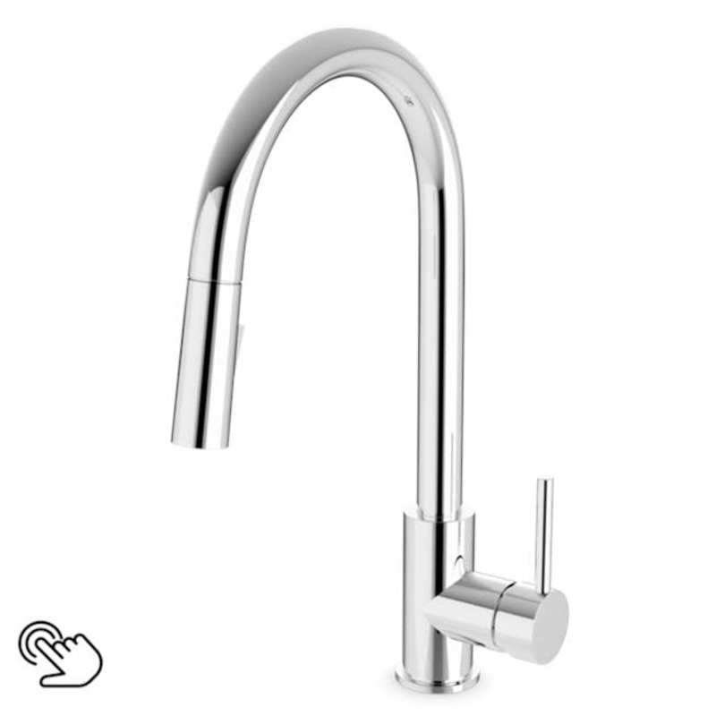 ARTOS FTS100137CH Trova Touch Activated Modern Kitchen Faucet with Pulldown Spray Chrome