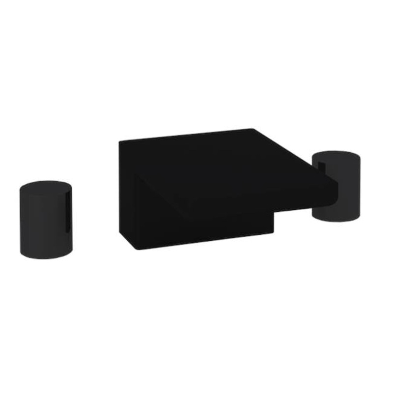 ARTOS F302-3BK Otella 3-Hole Deck Mount Tub Filler R+S Matte Black