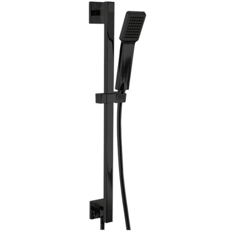 ARTOS F907-46BK Flexible Hose Shower Kit with Square Slide Bar Black