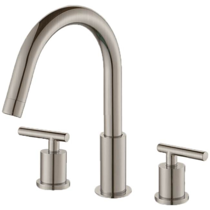 ARTOS FS310BN Round 8" Widespread Lavatory Faucet with Lever Handles Brushed Nickel