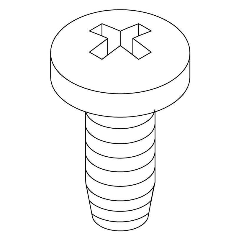 KOHLER K-97879 Screw,#8-32Unc-2A X .375