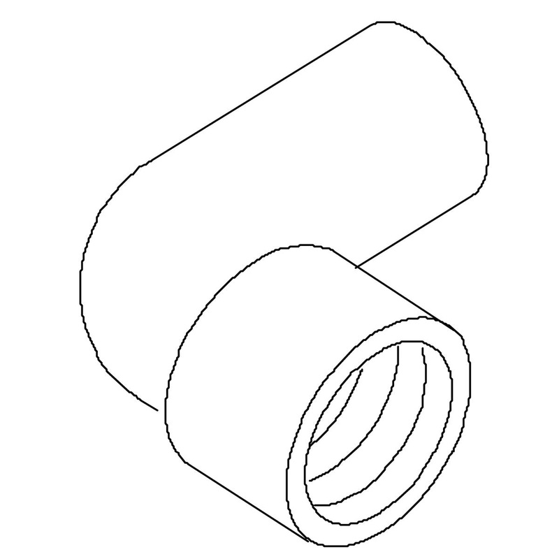 KOHLER K-93848 Elbow, Reducing .38" X .50 Npt Pvc