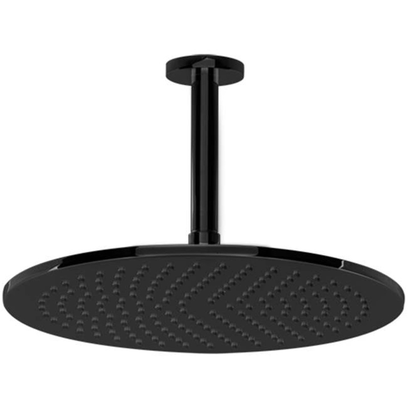 ARTOS F907-16/5BK Opera 12" Shower Rainhead Ceiling Mount, 4.75" Arm, Black