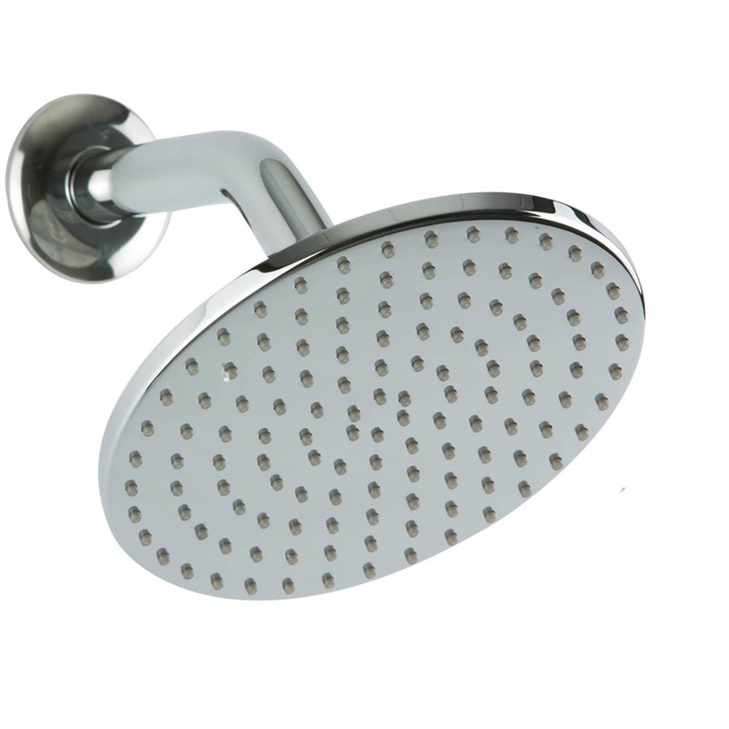 ARTOS F907-74CH 6" Shower Rainhead Wall Mount, Angled Arm, RND, Chrome