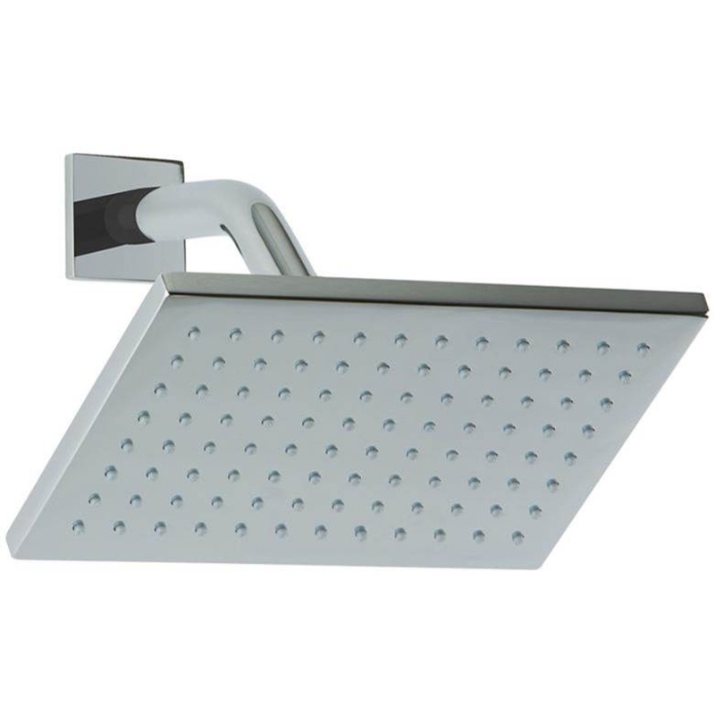 ARTOS F907-75CH 6" Shower Rainhead Wall Mount, Angled Arm, SQU, Chrome
