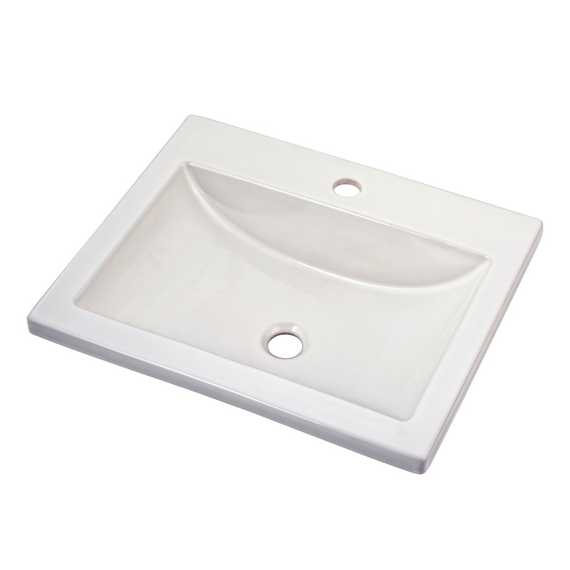 AMERICAN STANDARD 0643001.020, Studio Drop-In Sink With Center Hole Only in White