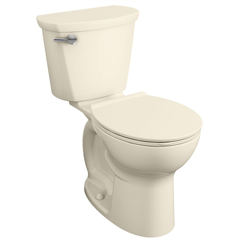 AMERICAN STANDARD 215BA004.021, Cadet PRO Two-Piece 1.6 gpf/6.0 Lpf Chair Height Round Front Toilet Less Seat in Bone