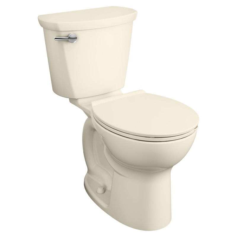AMERICAN STANDARD 215BA104.021, Cadet PRO Two-Piece 1.28 gpf/4.8 Lpf Chair Height Round Front Toilet Less Seat in Bone