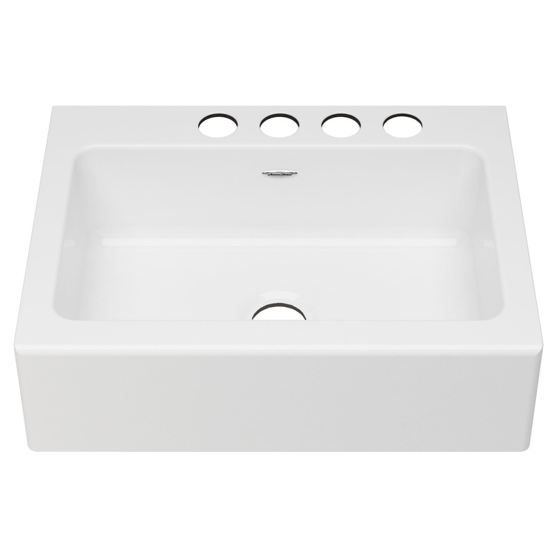 AMERICAN STANDARD 77SB30220A.308, Delancey 30 x 22-Inch Cast Iron 4-Hole Undermount Single-Bowl Apron Front Kitchen Sink in Brilliant White
