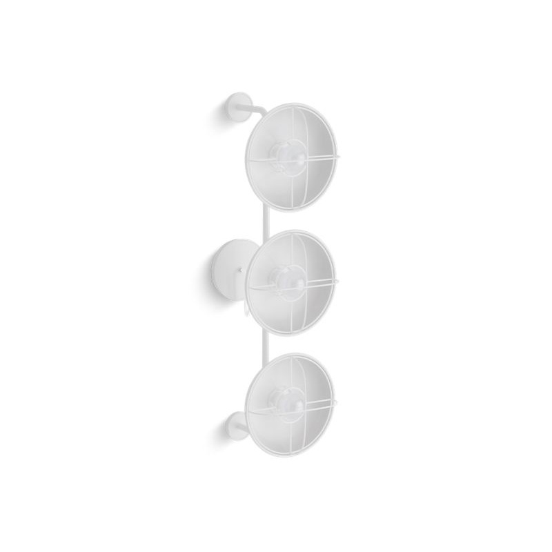 KOHLER K-23665-SC03-WHL Modern Farm Three-Light Sconce In Matte White
