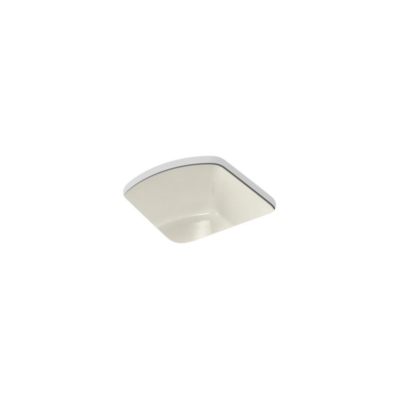 KOHLER K-5848-96 Napa 18-3/4" x 18-11/16" x 9-5/8" Undermount bar sink with no faucet holes