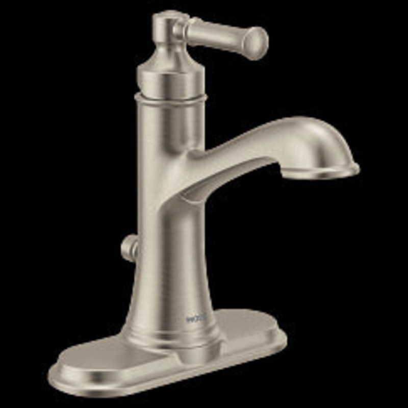 MOEN 6803BN Dartmoor Brushed nickel one-handle bathroom faucet, Brushed Nickel